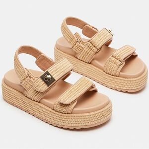 Raffia Women’s Tan Sandals
